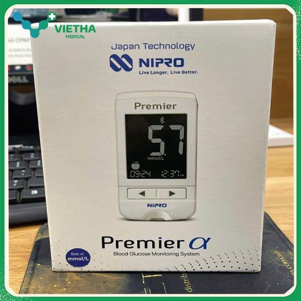 Máy Đo Đường Huyết Nhật Bản NIPRO PREMIER ALPHA Bảo Hành Trọn Đời