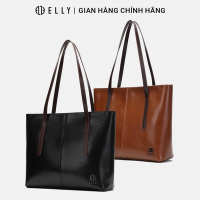 Túi xách nữ da thật ELLY ET194 túi xách tay đeo vai công sở cao cấp sang trọng