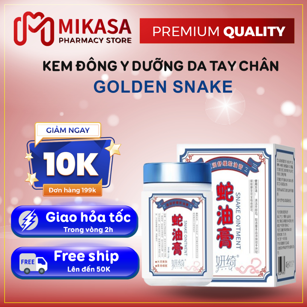 Kem Dưỡng Da Tay Đông Y GOLDEN SNAKE - Kem GOLDEN SNAKE Dưỡng Ẩm, Tái Tạo Da, Giúp Đôi Tay Lán Mịn, Trẻ Hóa Bàn Tay