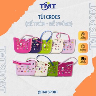 Túi Crocs nhựa nhiều màu đi biển, đi du lịch đựng đồ chất liệu nhựa cao cấp mềm, nhẹ - Tặng charm
