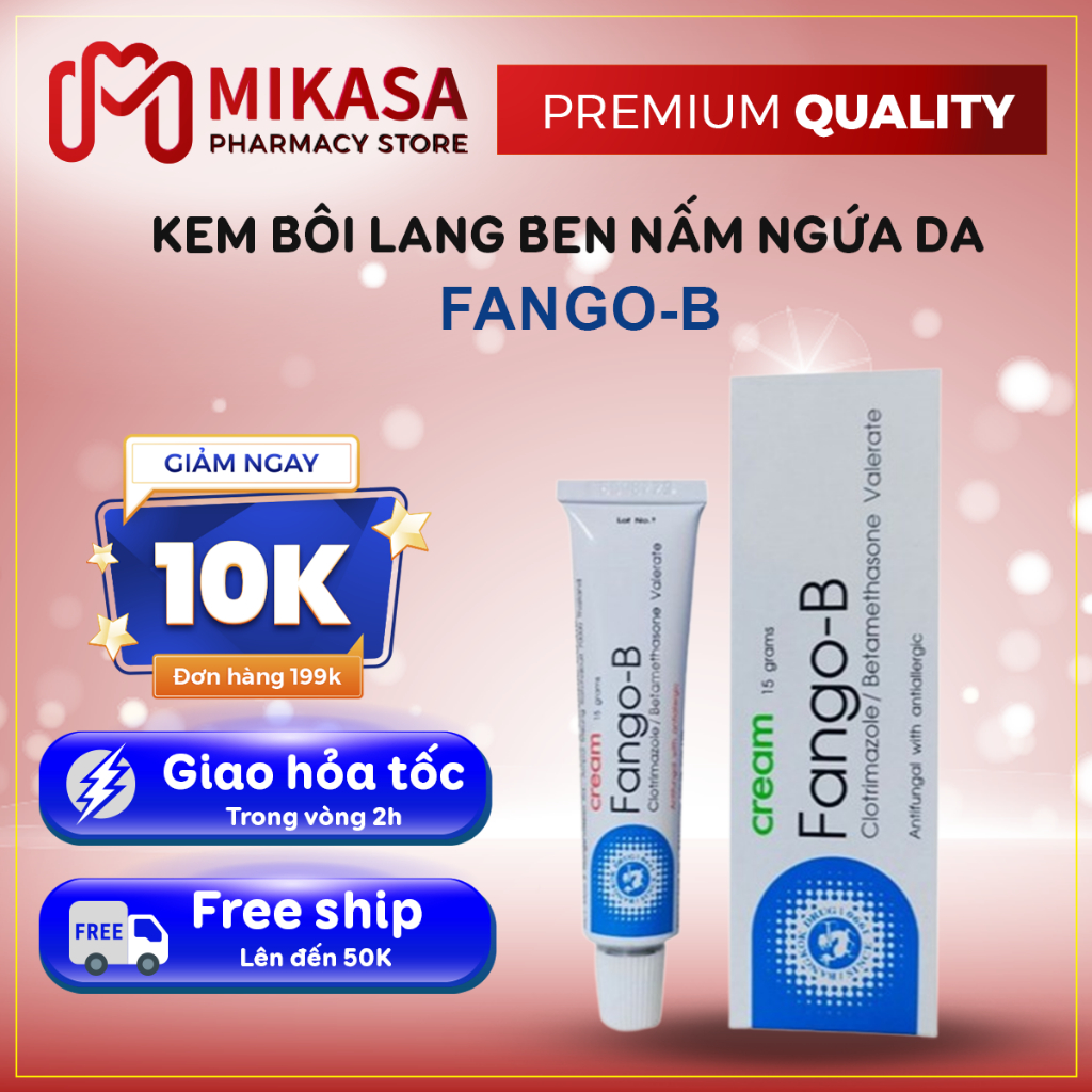 Kem Fango B Sạch Nấm Ngứa, Nấm Da, Bạch Biến, Đốm Trắng Da - Kem Bôi Lang Ben Fango-B Cream Thái Lan