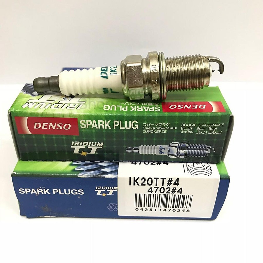 Bộ 4 Bugi xe Mitsubishi Outlander 2012-2020 mã IK20TT - IK16TT chân Iridium 2 đầu kim của Denso