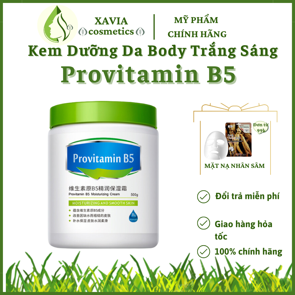 Kem đưỡng trắng da body VITAMIN B5 - Kem dưỡng vitamin B5 cấp ẩm giúp da mềm mịn, rắng sáng tự nhiên,căng bóng vượt trội