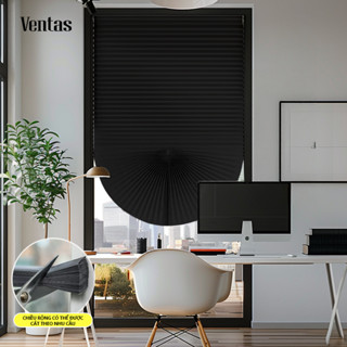【Chặn 90% ánh sáng mặt trời VENTAS Rèm dán cửa xếp ly chất liệu vải không dệt Không cần khoan lỗ,Chỉ cần dán và sử dụng