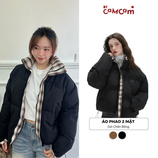 Áo Phao 2 Mặt Form Boxy Siêu Ấm Bycamcam Nam Nữ Phong Cách Đường Phố AKHD073