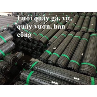 Lưới nhựa hàng rào cao 1m5 dài 10m 20m 30m.. mắt 3.5 -Lưới nhựa dẻo quây gà, lan can chung cư, làm chuồng chim, làm vườn