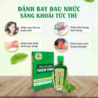 Dầu Gió Xanh Thiên Thảo Giảm Triệu chứng Cảm, Ho, Sổ Mũi, Nhức Đầu (Chai 12ml)