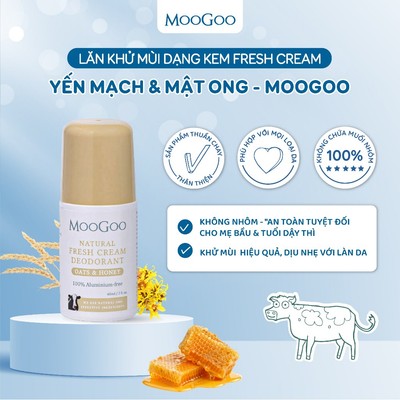 Lăn Khử Mùi Thiên Nhiên không muối nhôm aluminium MooGoo – Cho Da Nhạy Cảm, Mẹ Bầu & Tuổi Dậy Thì