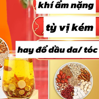 [An Hoà Đường]trà dưỡng tỳ vị trừ khí ẩm nặng ngũ chỉ mao đào phục linh trà 30 gói xem ảnh và nhiều tác dụng khác M006