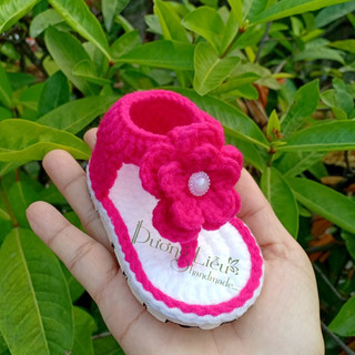 GIày len nơ hoa cho bé từ 1 - 12 tháng - Dương liễu handmade