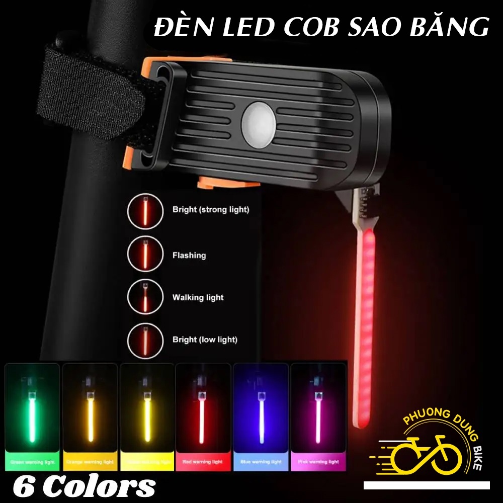 Đèn sau xe đạp – Đèn hậu xe đạp led Sao Băng