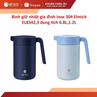 Bình giữ nhiệt gia đình inox 304 Elmich EL8342,3 dung tích 0.8L,1.2L