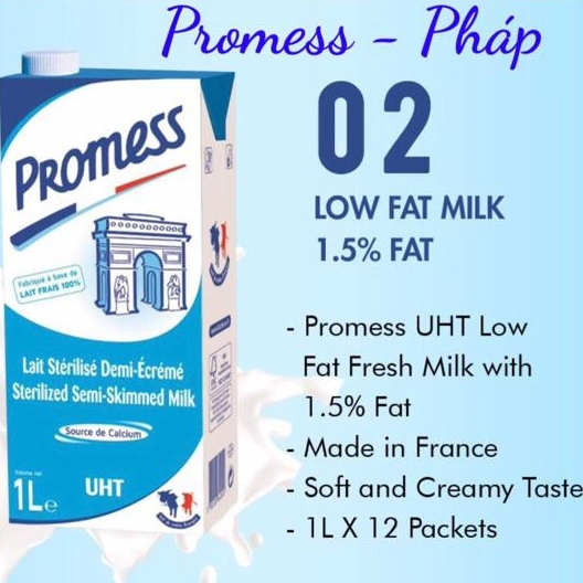 Date 11/2026 Low Fat Milk Promess Sữa Tươi Ít Béo Không Đường