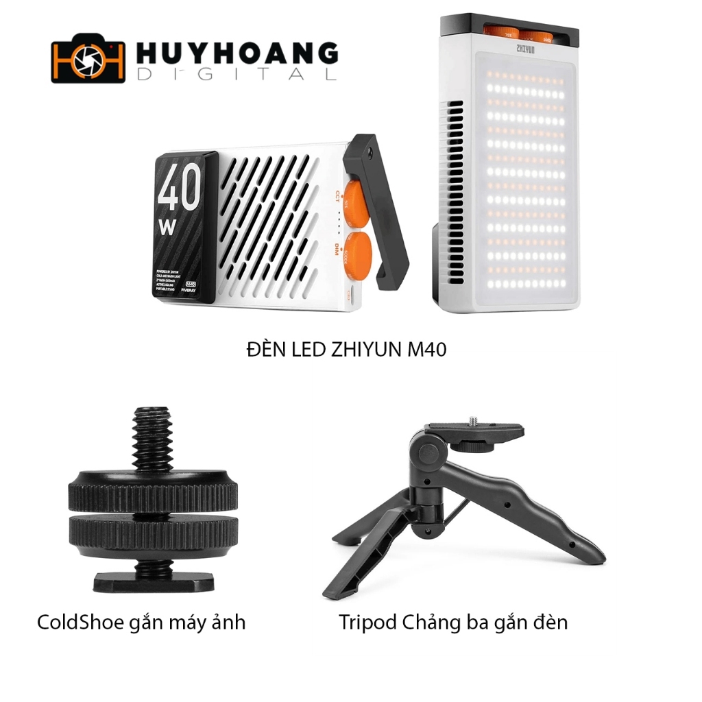 Combo Đèn LED Zhiyun M40 - Hàng chính hãng - M40