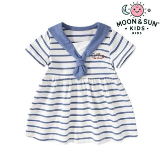 Váy Cộc Tay Thuỷ Thủ Kẻ Ngang Cho Bé Gái Phong Cách Thời Trang Cho Bé
