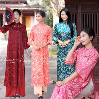 vải gấm may áo dài