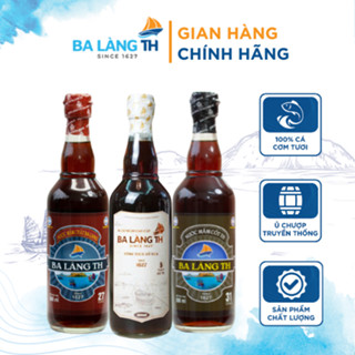 Nước Mắm Chắt, Nước Mắm Cốt, Nước mắm Cao Đạm Ba Làng TH 500ml Combo 3 Chai Quà Tặng Trải Nghiệm