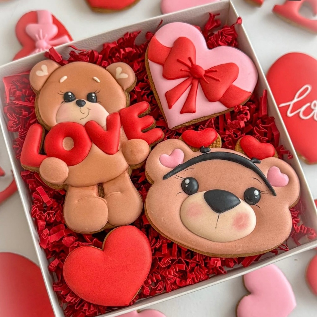 Bộ 4 Khuôn Nhấn Cookie Valentine - Cookie Cutter
