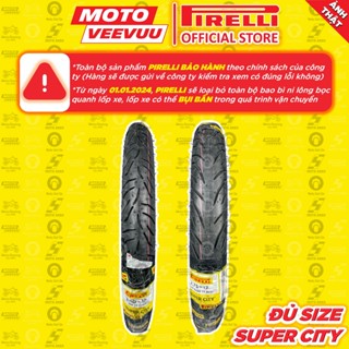 [MTVV] Vỏ lốp xe máy PIRELLI SUPER CITY XÀI RUỘT 2.50-17 2.75-17 cho xe số bánh căm Wave, Dream, FU...<END>