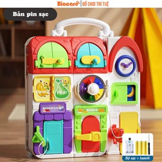 Bảng bận rộn ngôi nhà thông minh cho bé từ 6 tháng tuổi, đồ chơi giáo dục sớm montessori