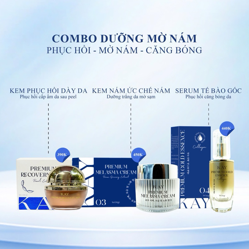 COMBO KEM DÀY DA + DƯỠNG ỨC CHẾ NÁM (tặng chống nắng)