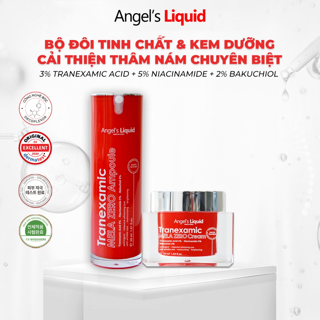 [Angel's Liquid] Bộ Sản Phẩm Serum & Kem Dưỡng Cải Thiện Thâm Nám Angel's Liquid Tranexamic Acid Mel