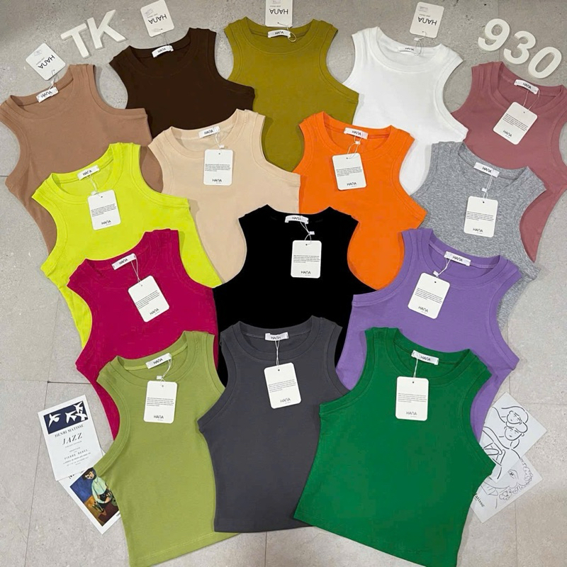 Áo ba lỗ sát nách croptop và form dài CÓ MÚT ĐỆM NGỰC, áo croptop 3 lỗ nữ ôm body sexy