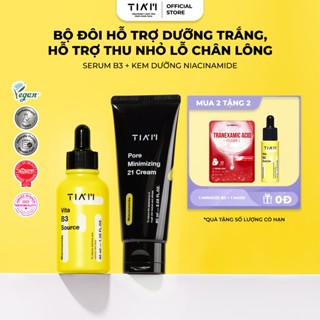 Bộ Đôi Dưỡng Trắng, Kiềm Dầu, Thu Nhỏ Lỗ Chân Lông Serum Niacinamide 10% + Kem Dưỡng Niacinamide 60ml