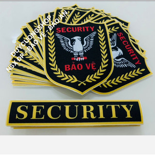 TEM LOGO BẢO VỆ SECURITY (ủi ép nhiệt)