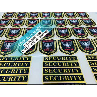 TEM LOGO BẢO VỆ SECURITY (ủi ép nhiệt)