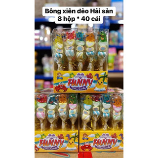 LỐC 40 CÂY KẸO XIÊN QUE BÔNG ĐỦ HÌNH _Kẹo Dẻo