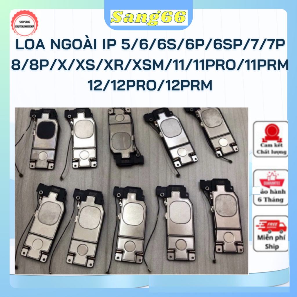 Loa Ngoài iP 5/5S/6/6 Plus/6S/6S Plus/7/7Plus/8/8Plus/X/XS/XS Max,Chuông To Rõ, Linh Kiện Thay Thế