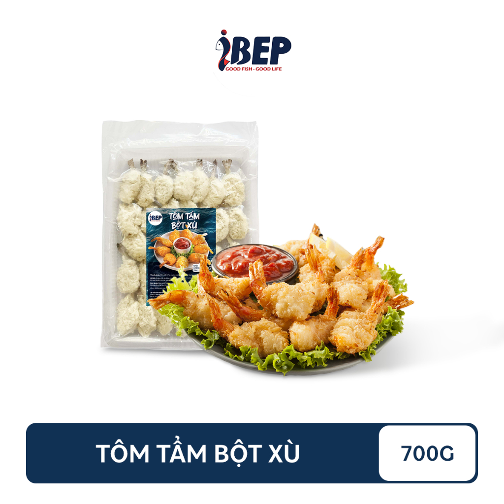 [GIAO HỎA TỐC] Tôm tẩm bột xù iBep 700g