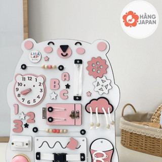 Bảng bận rộn gấu con Busy board, đồ chơi vận động trí não cho bé