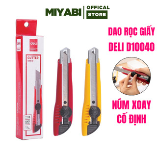 Dao rọc giấy đại deli ed10040 160mm - màu vàng - 1 cái hợp kim cao cấp - dao rọc giấy to