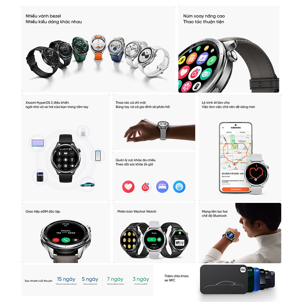 Đồng hồ thông minh Xiaomi Watch S4 - Màn hình AMOLED 1.43 inch - Pin 486mAh hoạt động lên đến 15 ngày | BigBuy360 - bigbuy360.vn