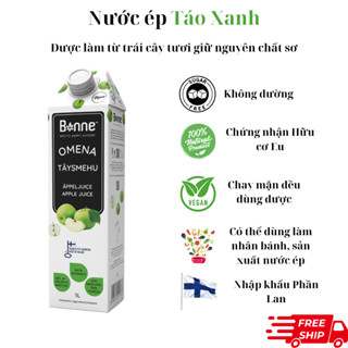 Combo 6 Hộp Nước Ép Táo Xanh Bonne Nhập Khẩu Phần Lan - 6 hộp