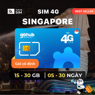 [GOHUB] SIM 4G du lịch Singapore - Gói cố định (05 - 30 ngày) - Tặng que chọc SIM