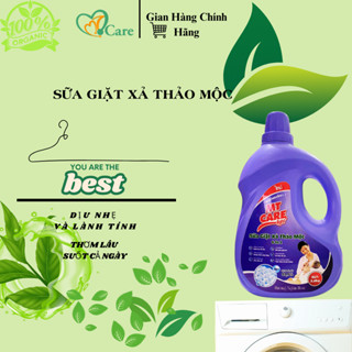 Can nước giặt xả quần áo cửa trên cửa ngang, sữa giặt hữu cơ thảo mộc 6in1 lưu hương dài lâu an toàn cho bé