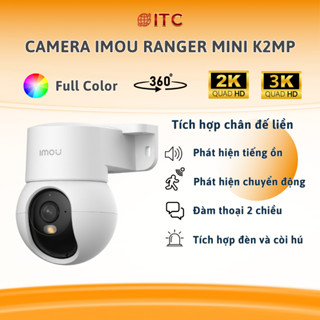 Camera Imou Ranger mini K2MP 5MP (3K) | 3MP (2K) Siêu nét. Màu đêm thông minh, còi hú báo động.