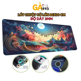Lót chuột phím tắt văn phòng, pad chuột cỡ lớn 80x30cm dày 2mmm nhiều mẫu mã đa dạng