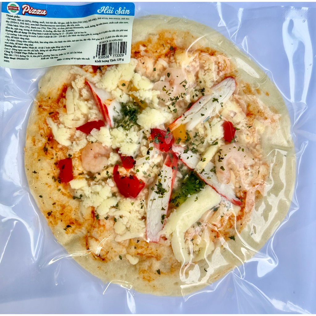 Bánh pizza Hải Sản size 15cm ( chế biến sẵn, chưa nướng)