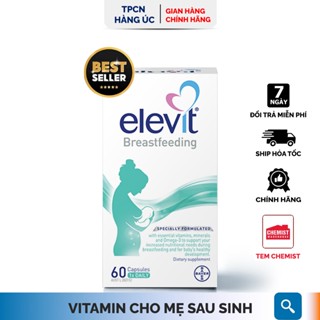 Viên uống Elevit Sau Sinh Breastfeeding của Úc bổ sung vitamin, khoáng chất cho phụ nữ sau sinh và cho con bú 60 viên