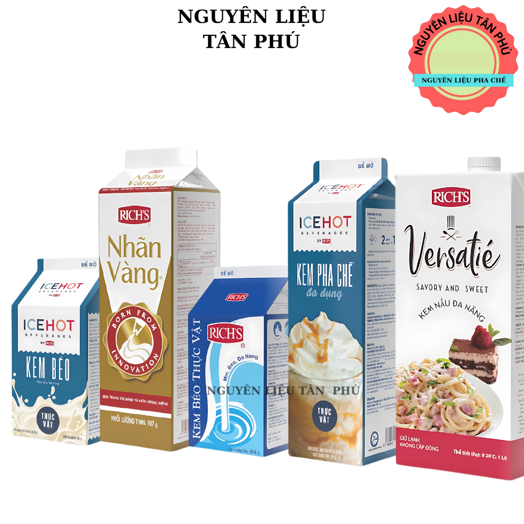 Kem béo thực vật, kem pha chế các loại - Giao hỏa tốc HCM