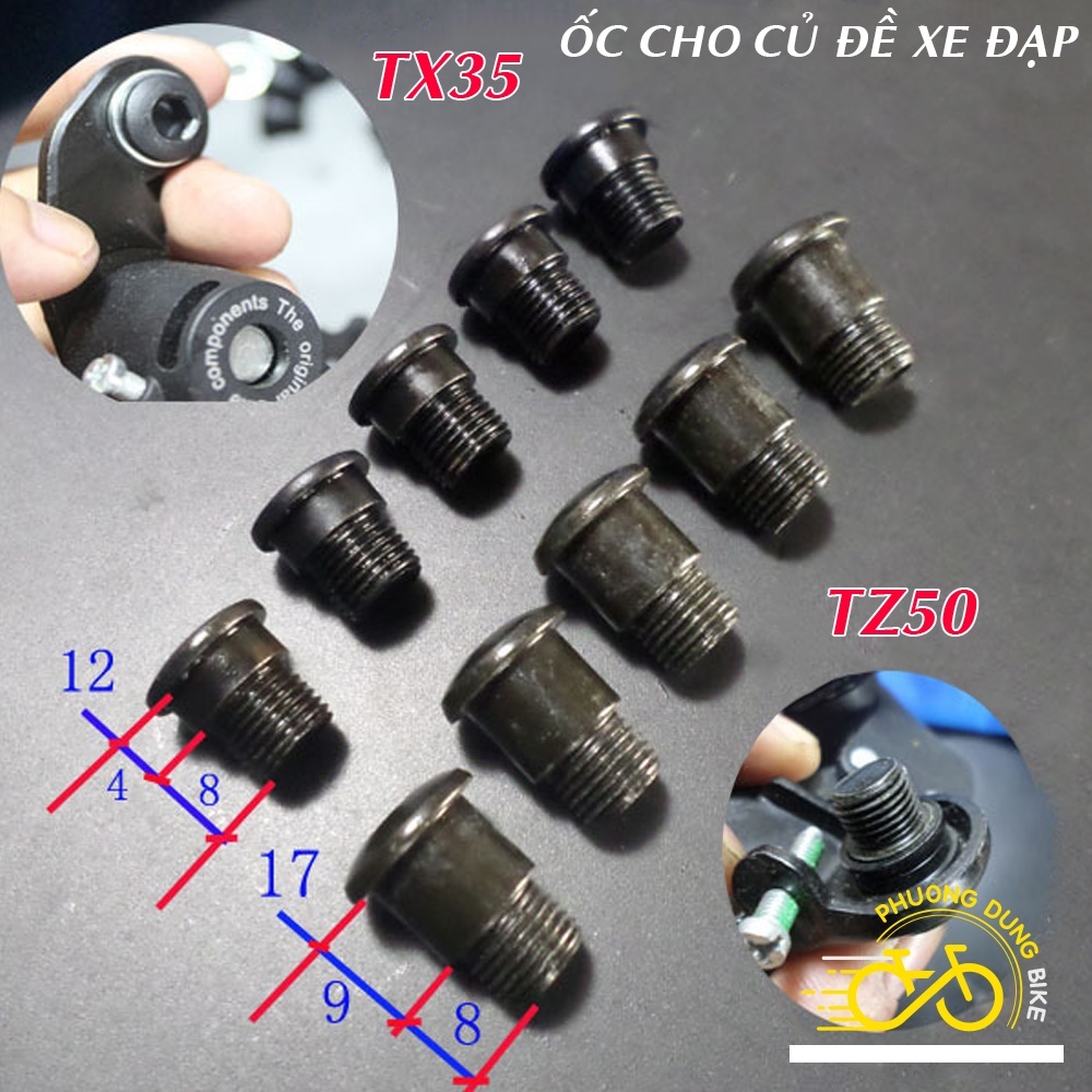 Ốc vít thép cho củ cùi đề sau xe đạp