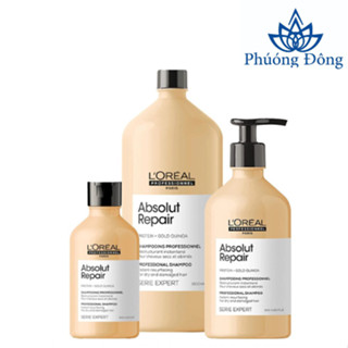 Dầu gội phục hồi tóc hư tổn LOreal Absolut Repair Gold Quinoa+ Protein