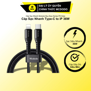  Cáp Sạc Nhanh Mcdodo 36W PD Type-C to Ln | Sạc Siêu Nhanh Cho Máy Tính Bảng & Điện Thoại 