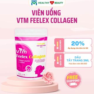 Viên uống VTM Feelex Collagen giúp làm đẹp da, chống lão hóa gói 120 viên (20 ngày)