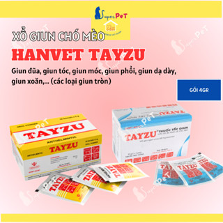 Thuốc Xổ Giun Cho Chó Mèo Dạng Bột HANVET TAYZU (Gói 4gr) Thuốc Tẩy Giun Tròn Trên Chó, Mèo, Gia Súc, Gia Cầm - Superpet