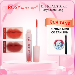   TẶNG CỌ VÀ GƯƠNG Son Kem Lì Rosy Sweet Love Touch The Stars 3g 